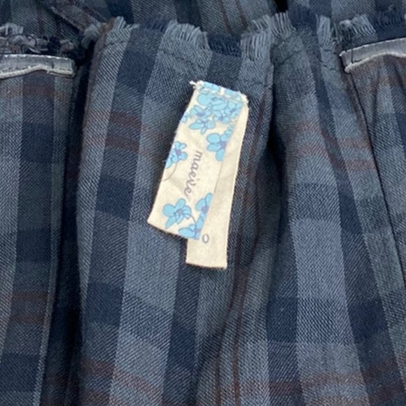 Anthropologie Maeve Gray Plaid Strapless Corset Dress size 0 - Picture 6 of 12